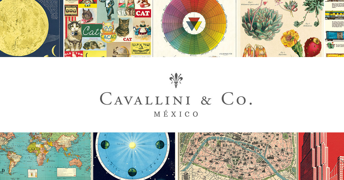 Libreta Grande Vintage Maps Cavallini Mexico