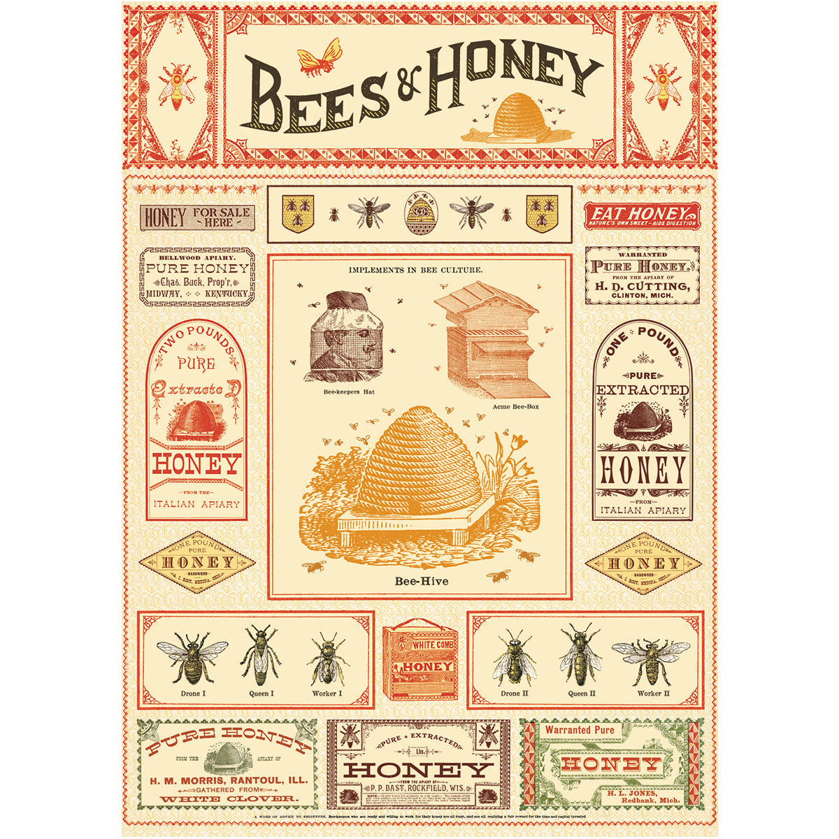 Papel Decorativo Bees & honey